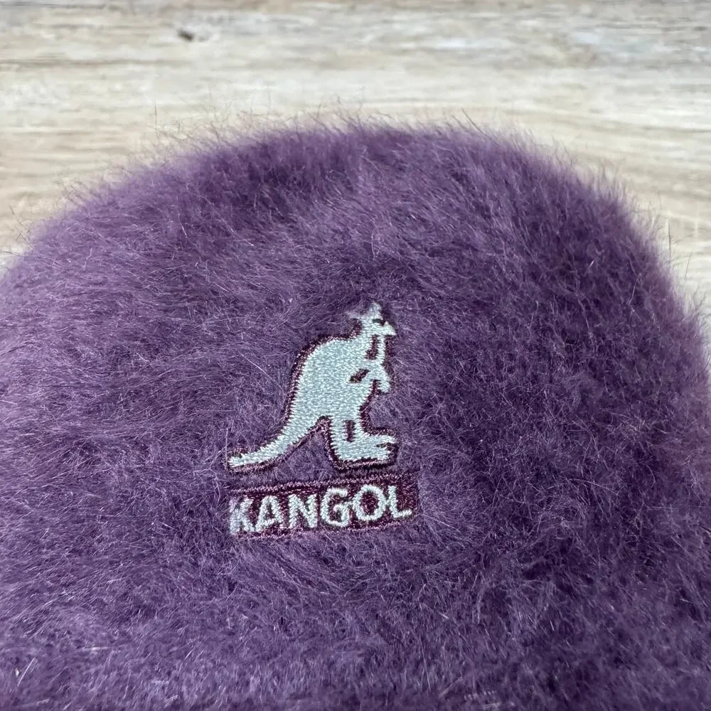 Kangol Purple Fuzzy Angora Bucket Hat Y2K Indie Sleaze Streetwear